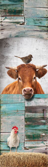 Poster (zelfklevend) boerderij dieren