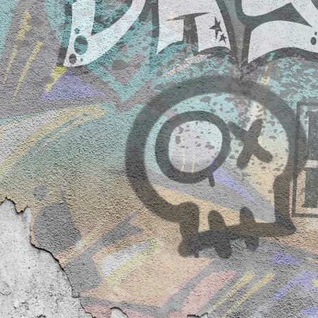 fotobehang graffiti detail