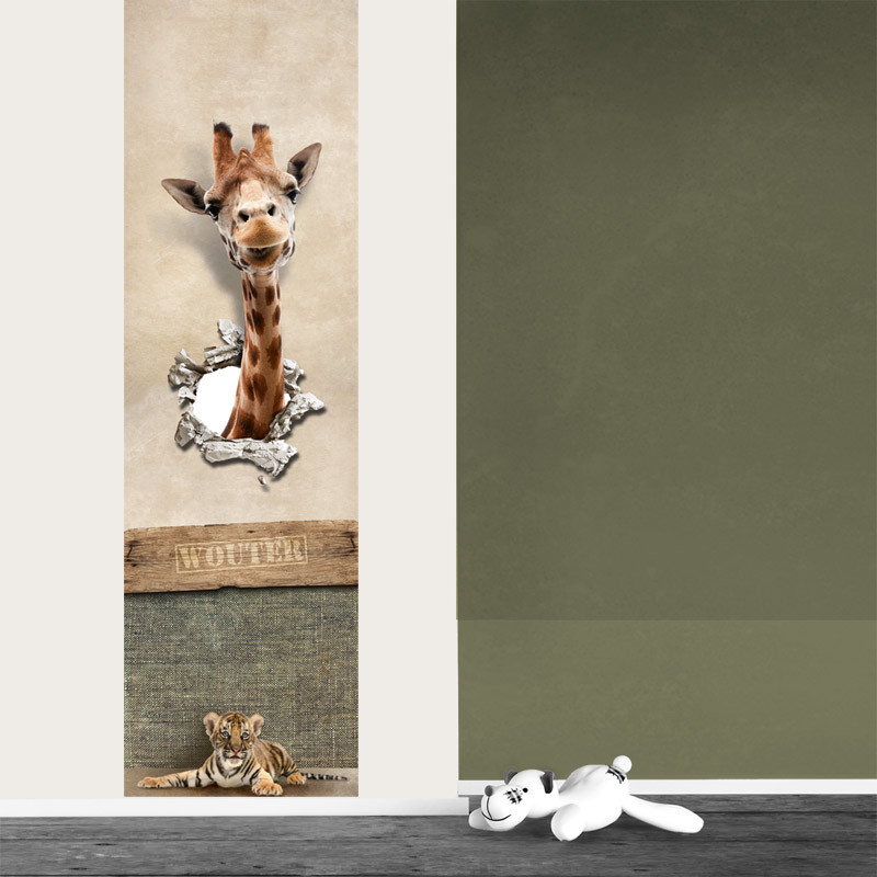 Ongebruikt Poster kinderkamer jungle giraf met eigen naam - 101 kinderkamer IY-82