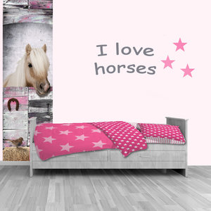 Poster (zelfklevend) paard kinderkamer